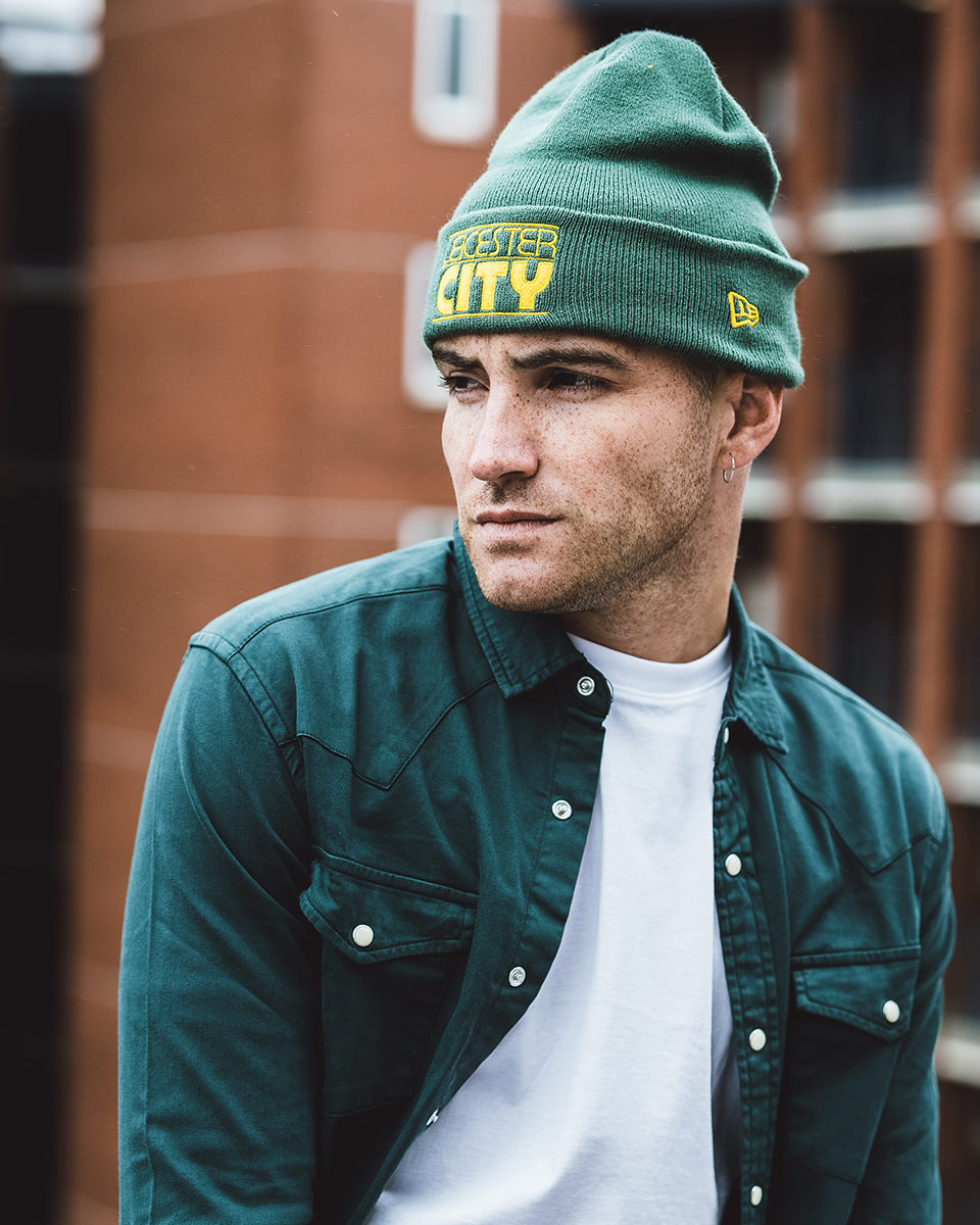 Leicester City New Era Green Retro Cuff Knit Beanie Hat