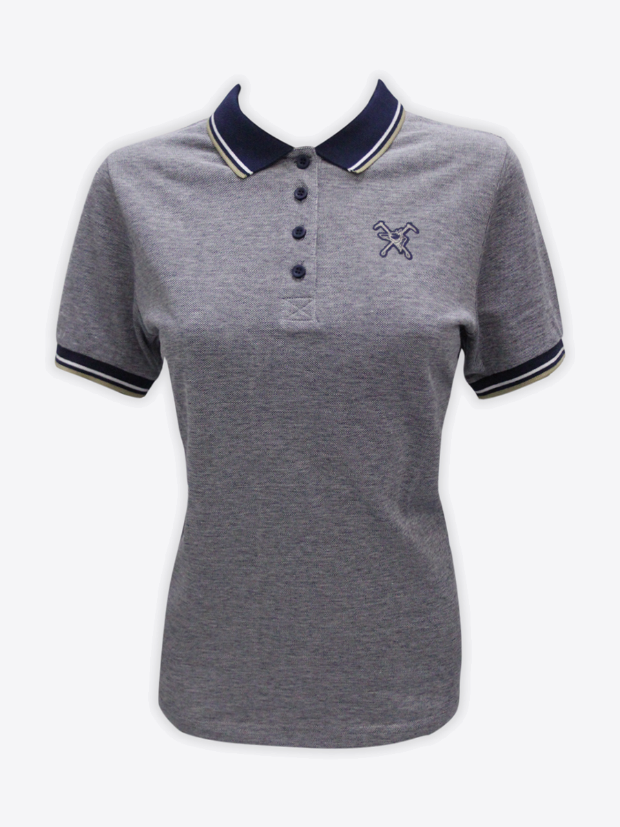 Fox & Crop Navy Polo - Womens