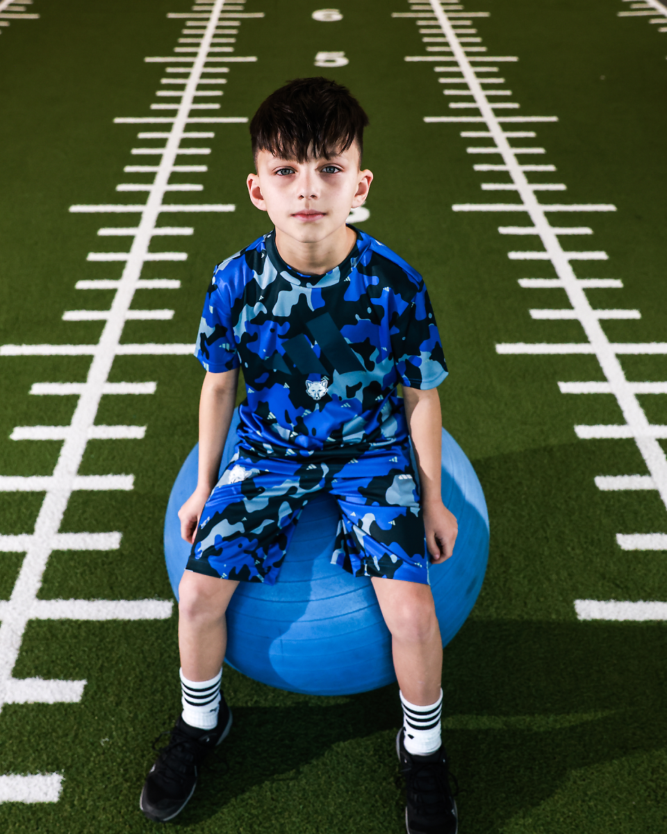 adidas Blue Camo Shorts - Kids