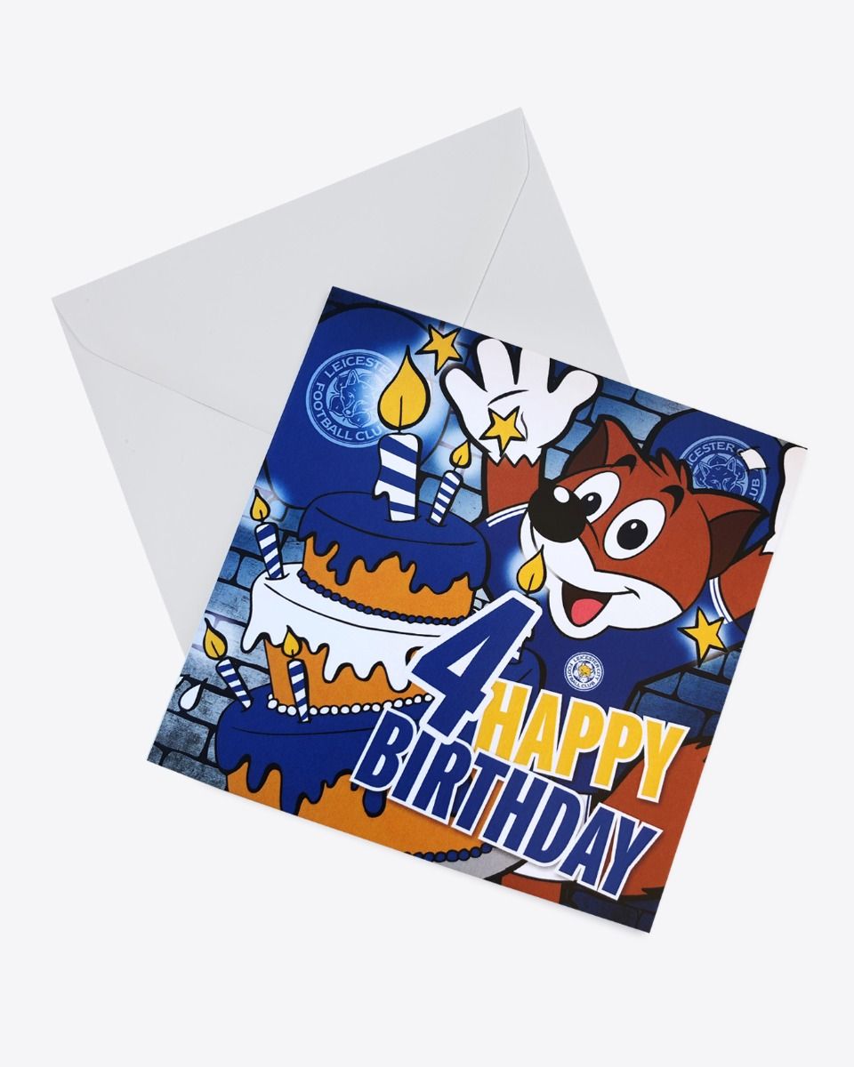 Leicester City Greetings Card - Filbert Age 4