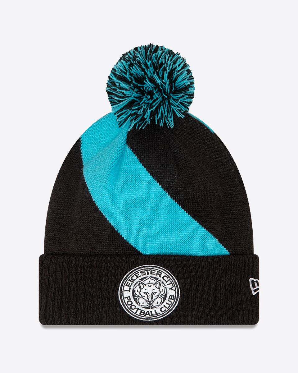 Leicester City New Era Away Bobble Knit Beanie Hat