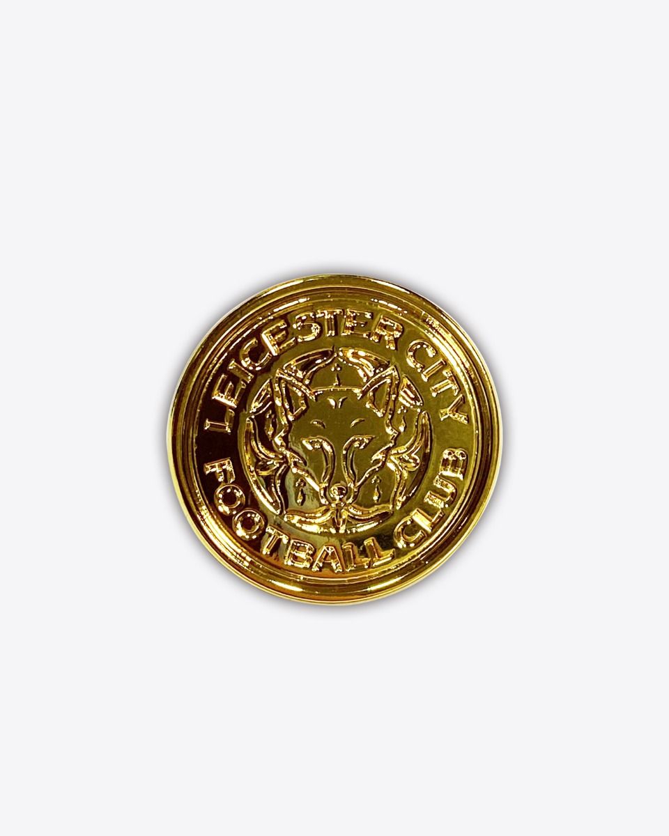 Leicester City Gold Crest Pin Badge