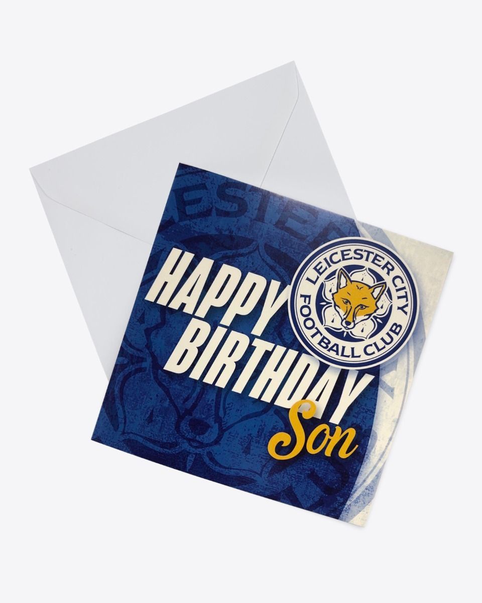 Leicester City Greetings Card - Happy Birthday Son