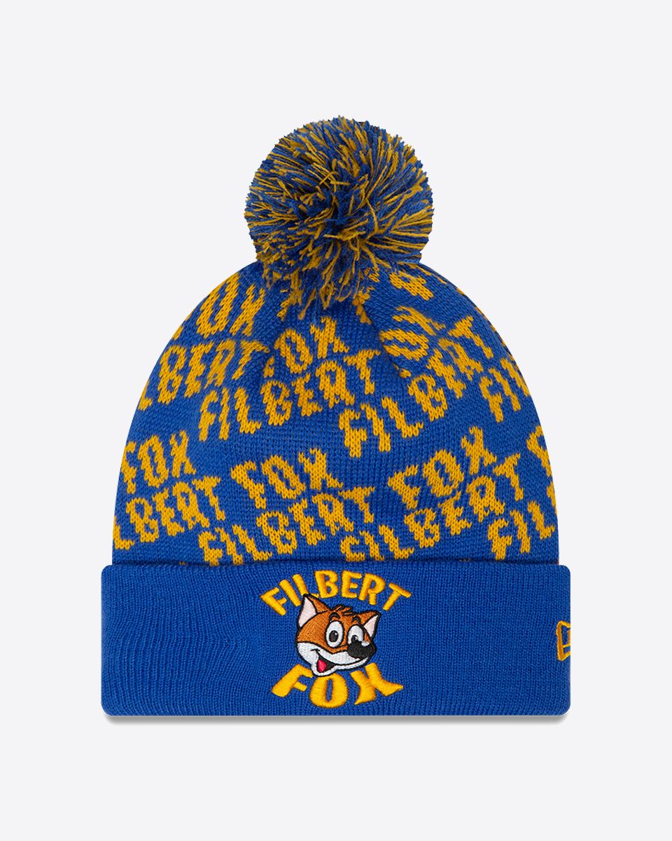 Leicester City New Era Youth Filbert Bobble Knit Beanie Hat