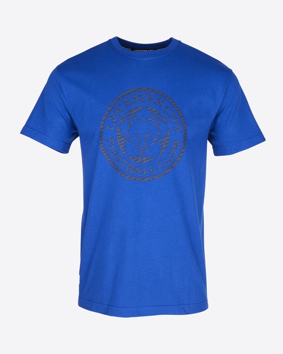 Leicester City Blue Crest T-Shirt - Mens