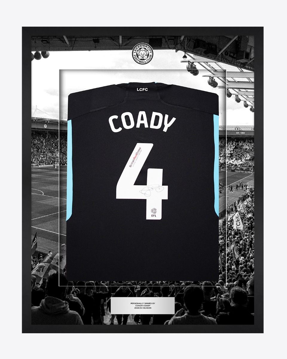 2023/24 Framed Signed Conor Coady Away Shirt