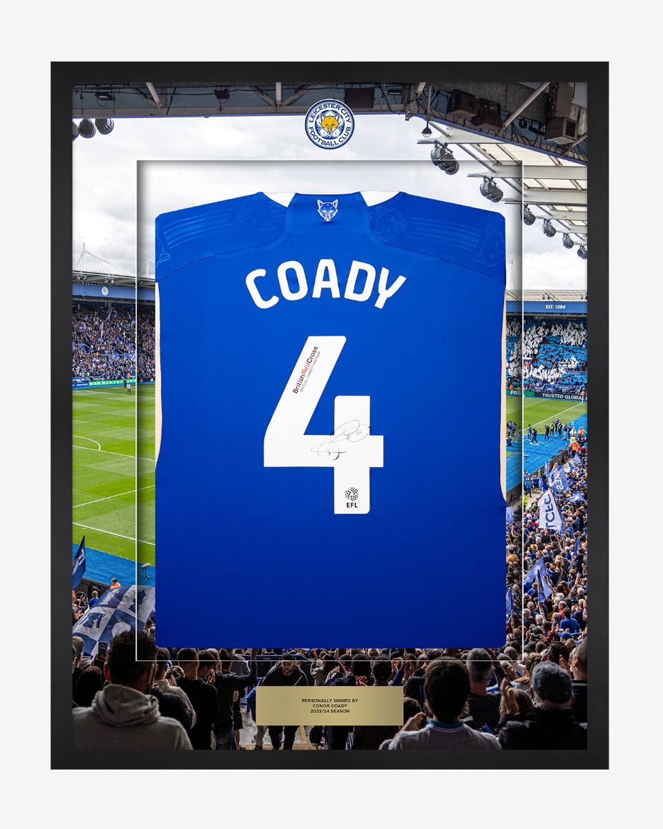 2023/24 Framed Signed Conor Coady Home Shirt