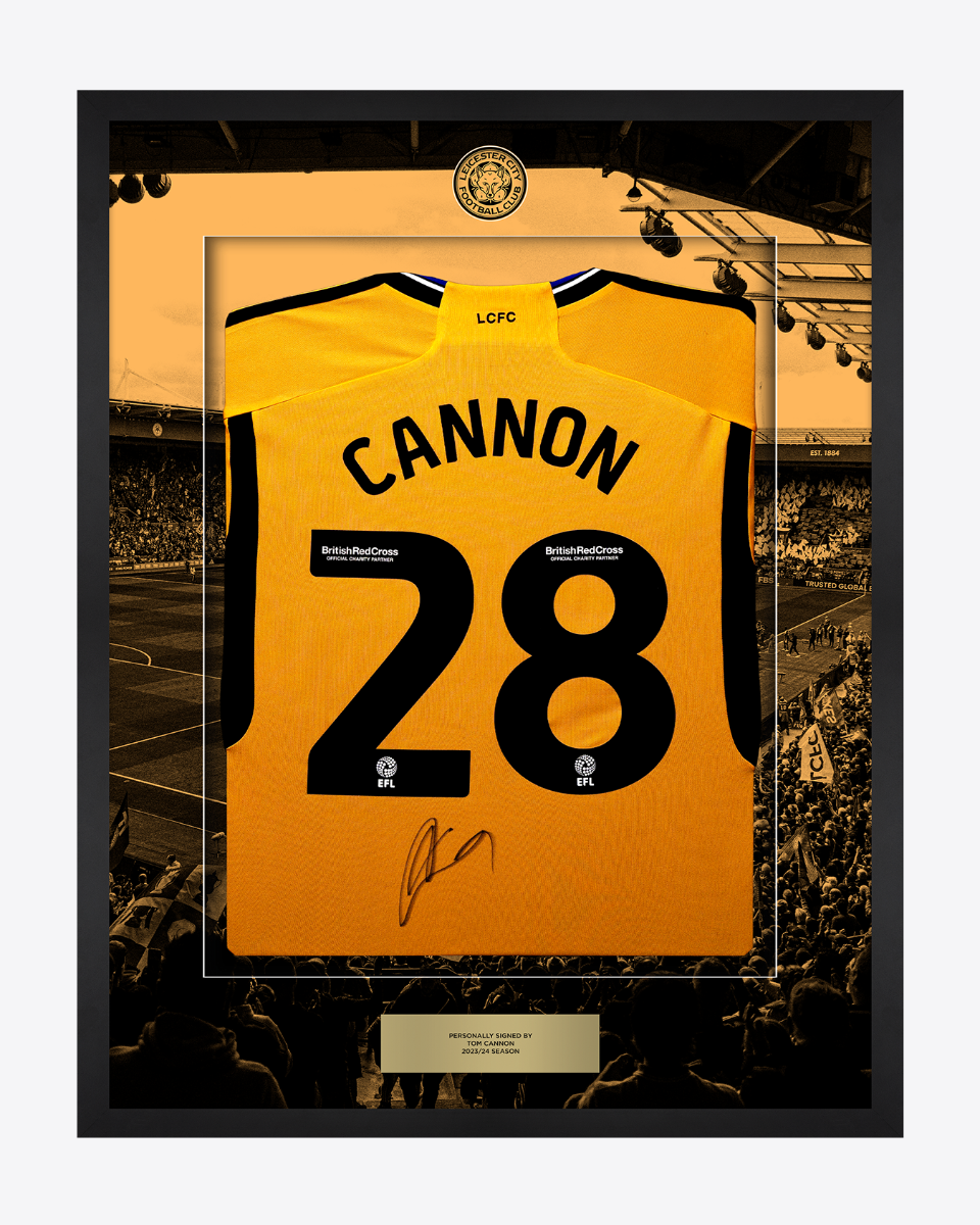 2023/24 Framed Signed Tom Cannon Third Shirt