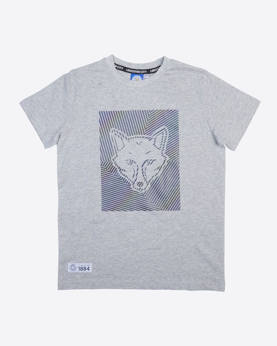 Leicester City Grey Reflective T-Shirt - Kids