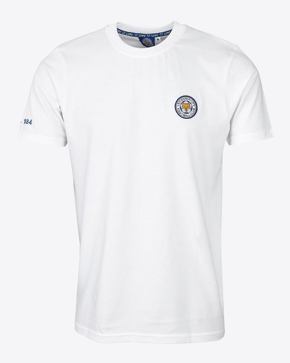 Leicester City White Essential Crest T-Shirt - Mens