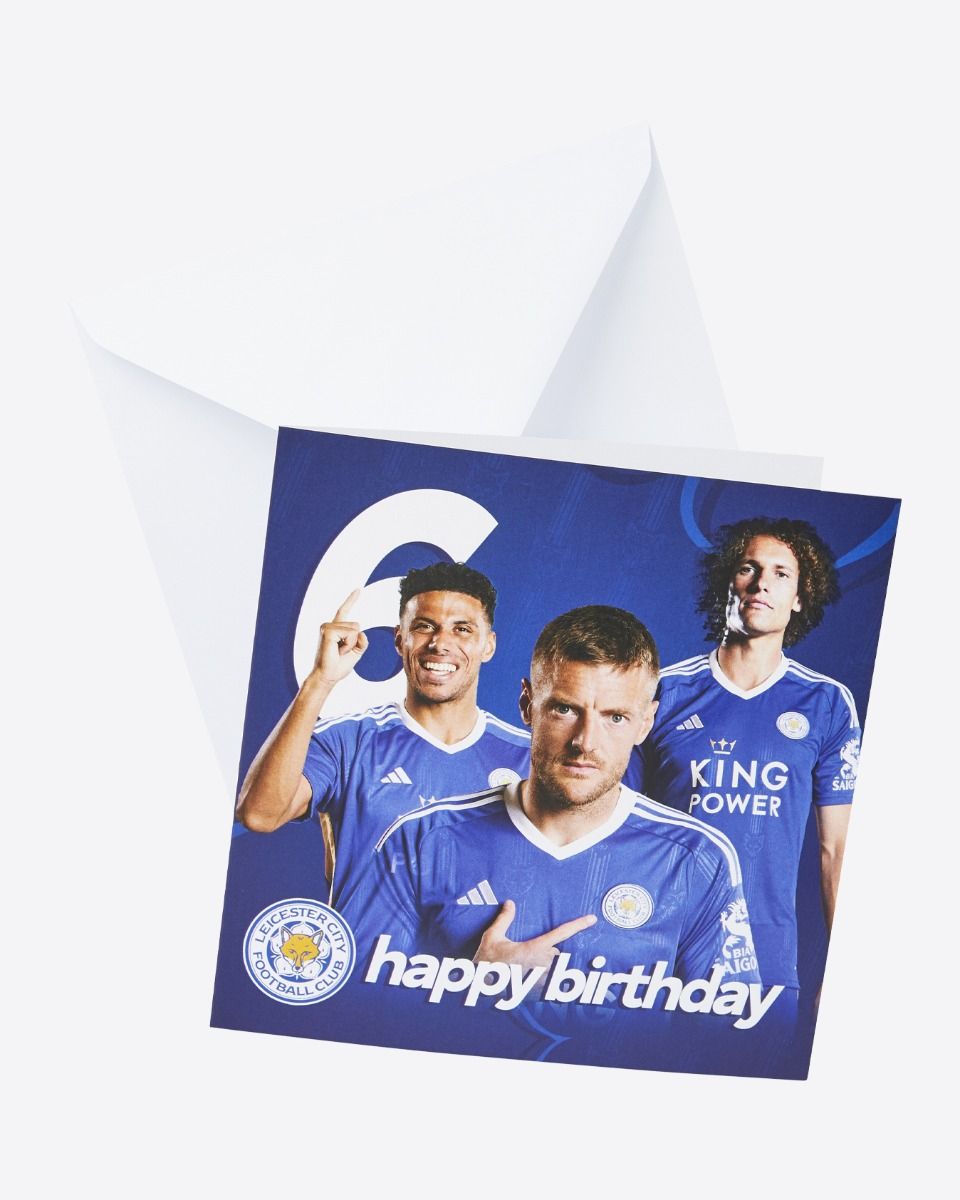 Leicester City Greetings Card - Players Age 6