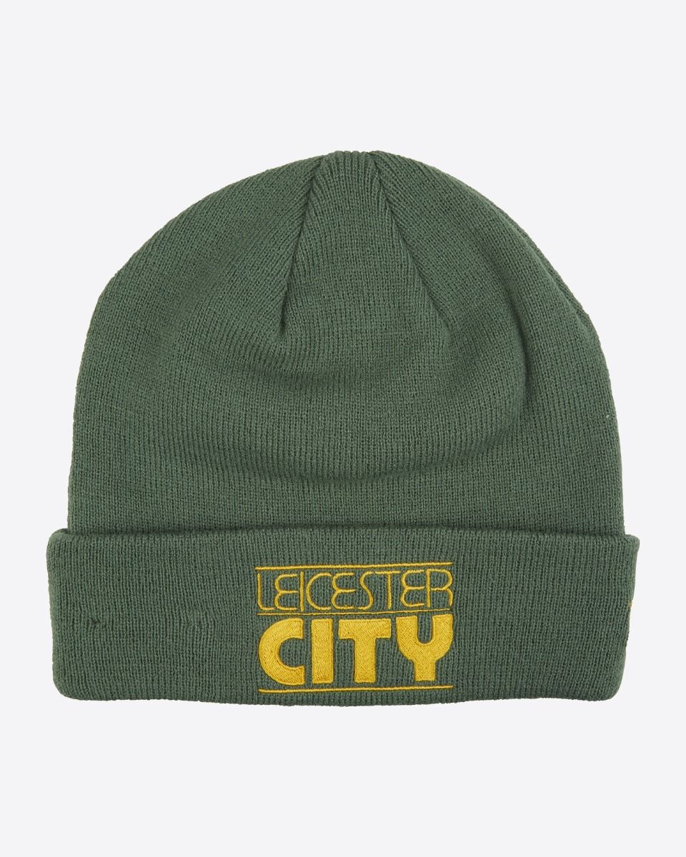 Leicester City New Era Green Retro Cuff Knit Beanie Hat