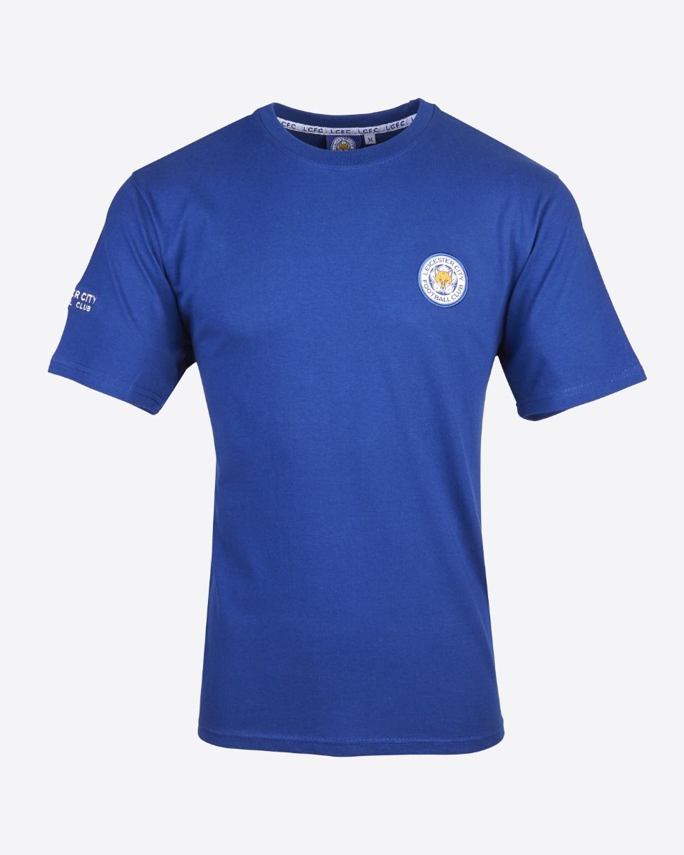 Leicester City Blue Essential Crest T-Shirt - Mens