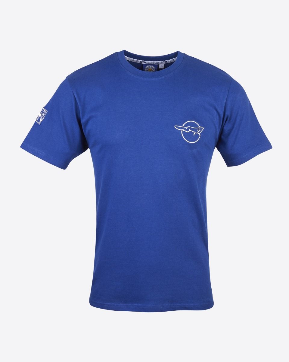 Leicester City Blue Essential Retro T-Shirt - Mens