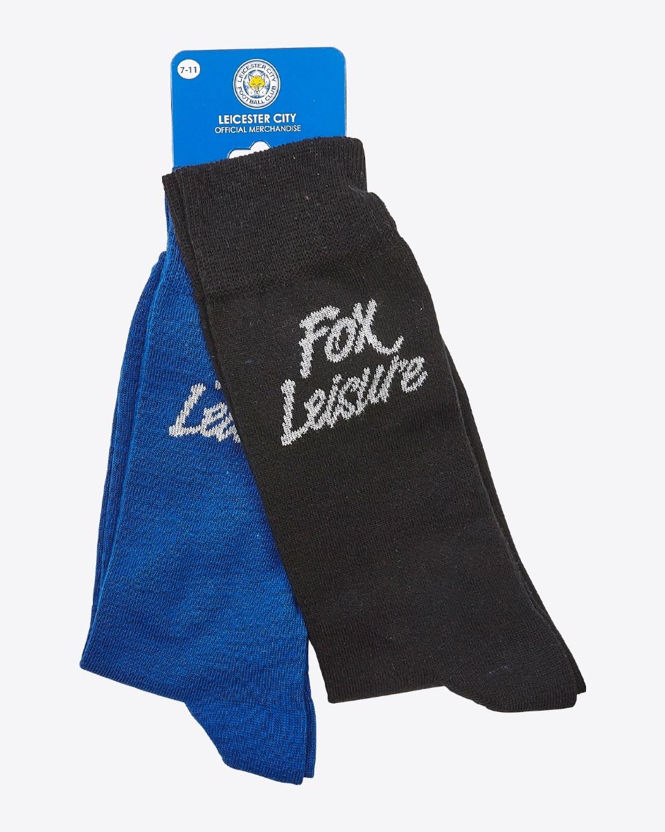 Leicester City Twin Pack Fox Leisure Socks - Mens