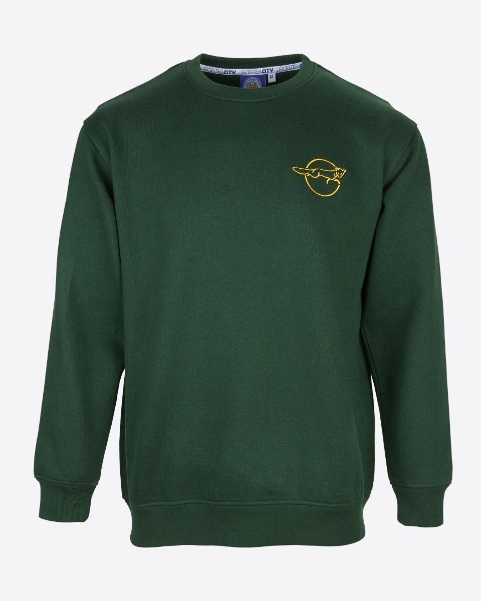 Leicester City Green Essential Retro Sweatshirt - Mens