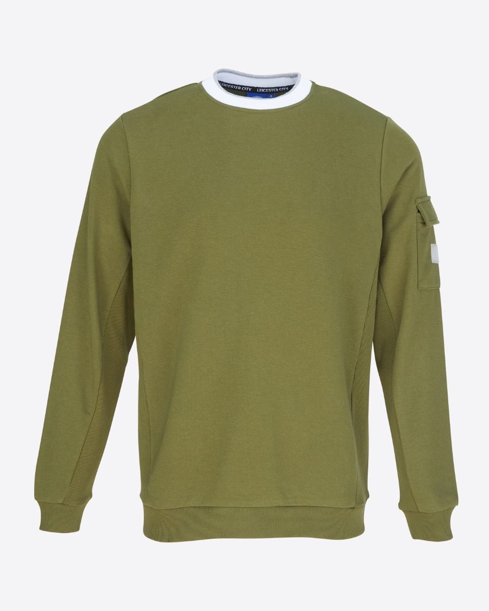 Leicester City Khaki Terrace Sweatshirt - Mens