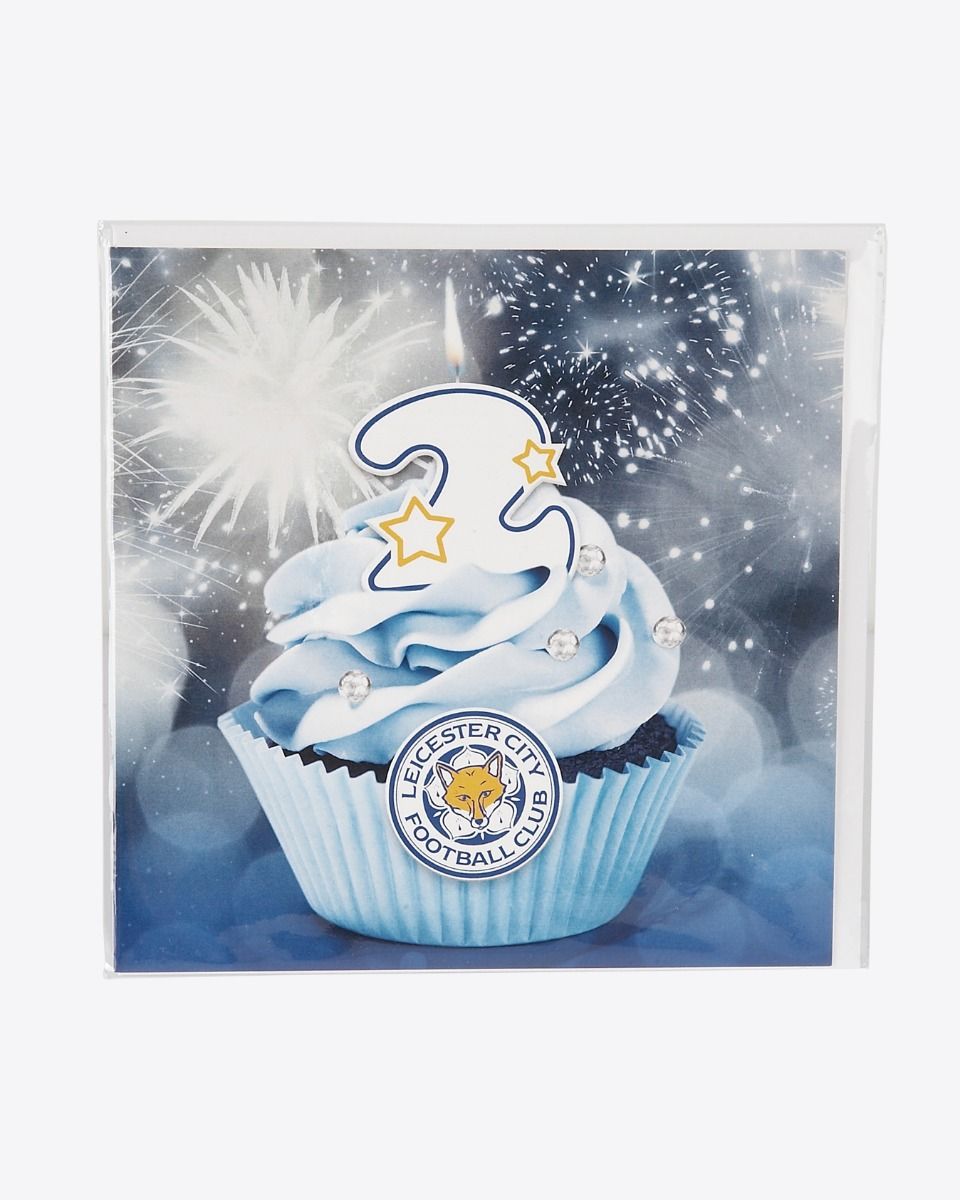 Leicester City Greetings Card - Age 2 Cupcake