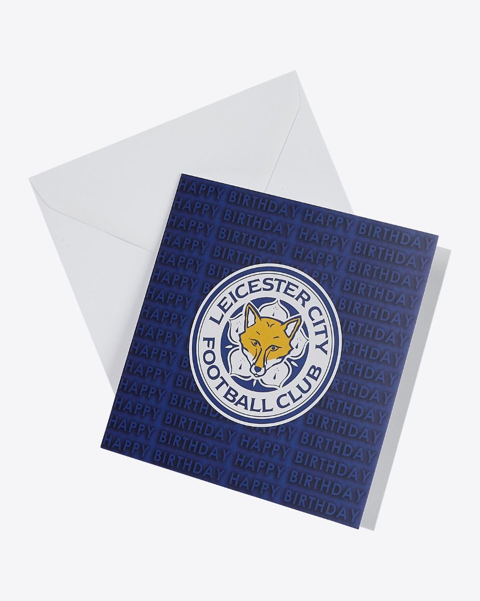 Leicester City Greetings Card - Happy Birthday Crest