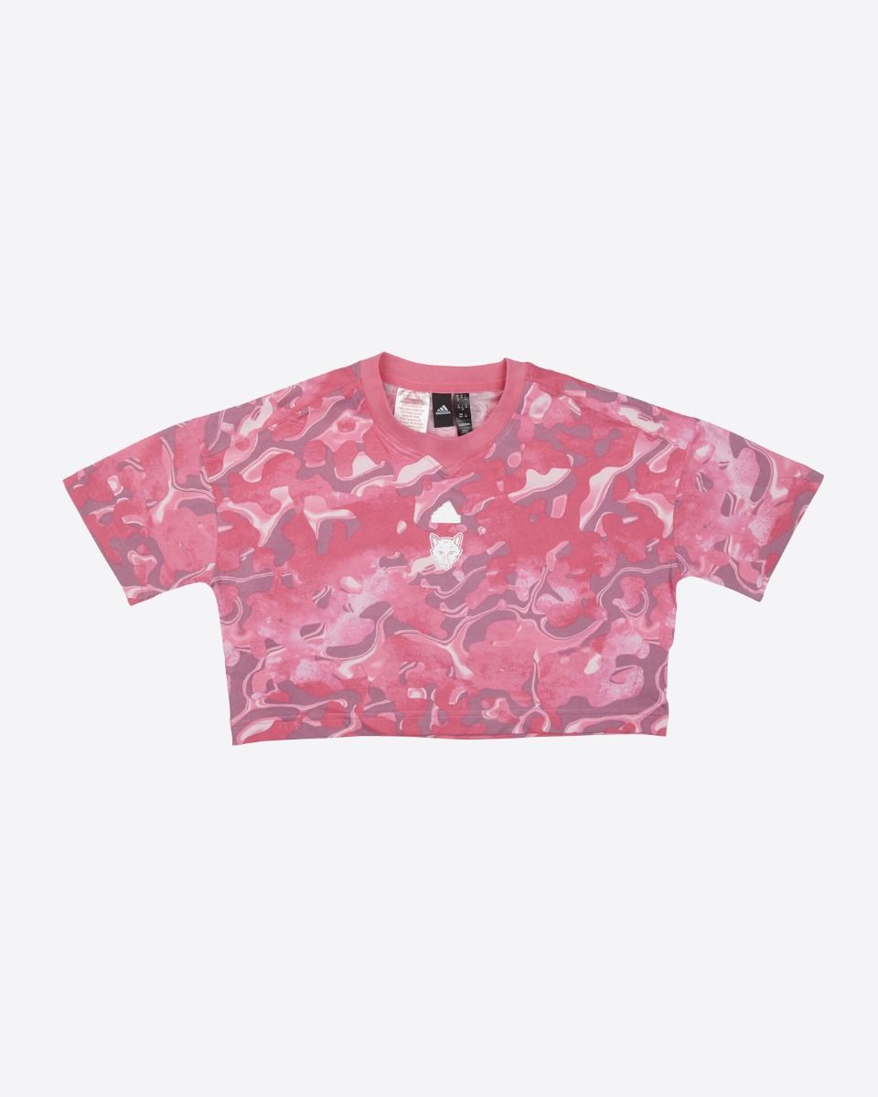 adidas Pink Print T-Shirt - Kids