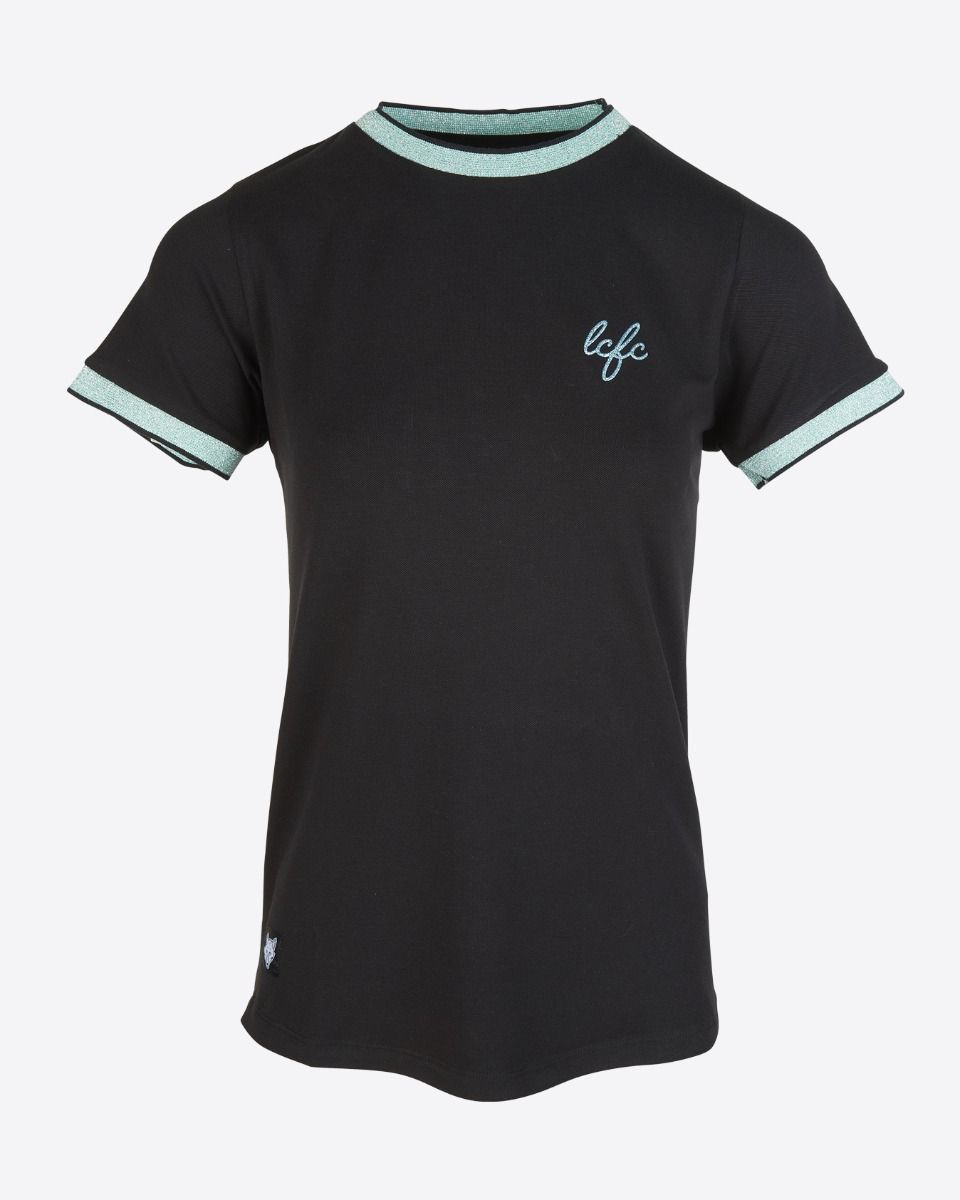 Leicester City Black Ringer T-Shirt - Womens