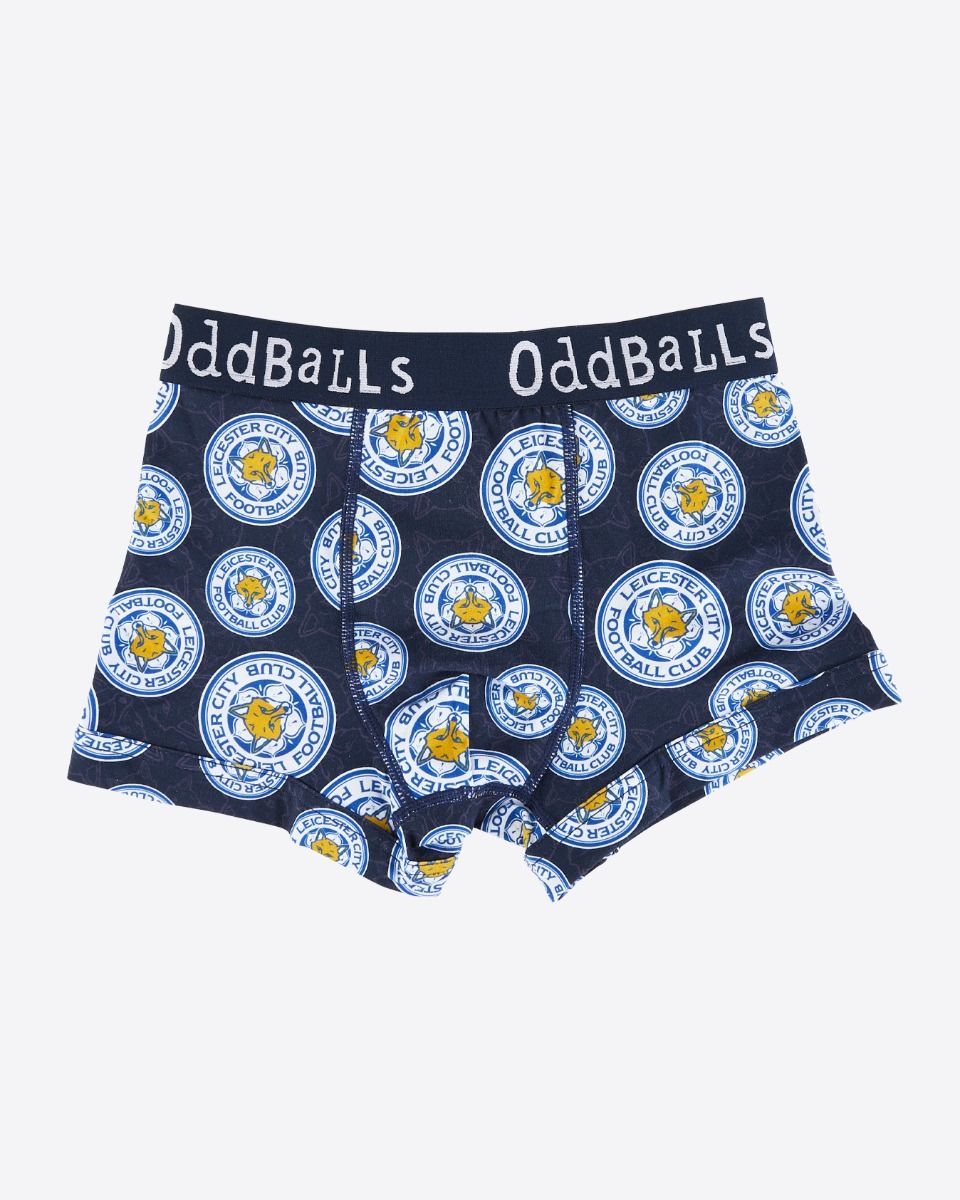 Leicester City x OddBalls - Navy Crest Boxer - Kids