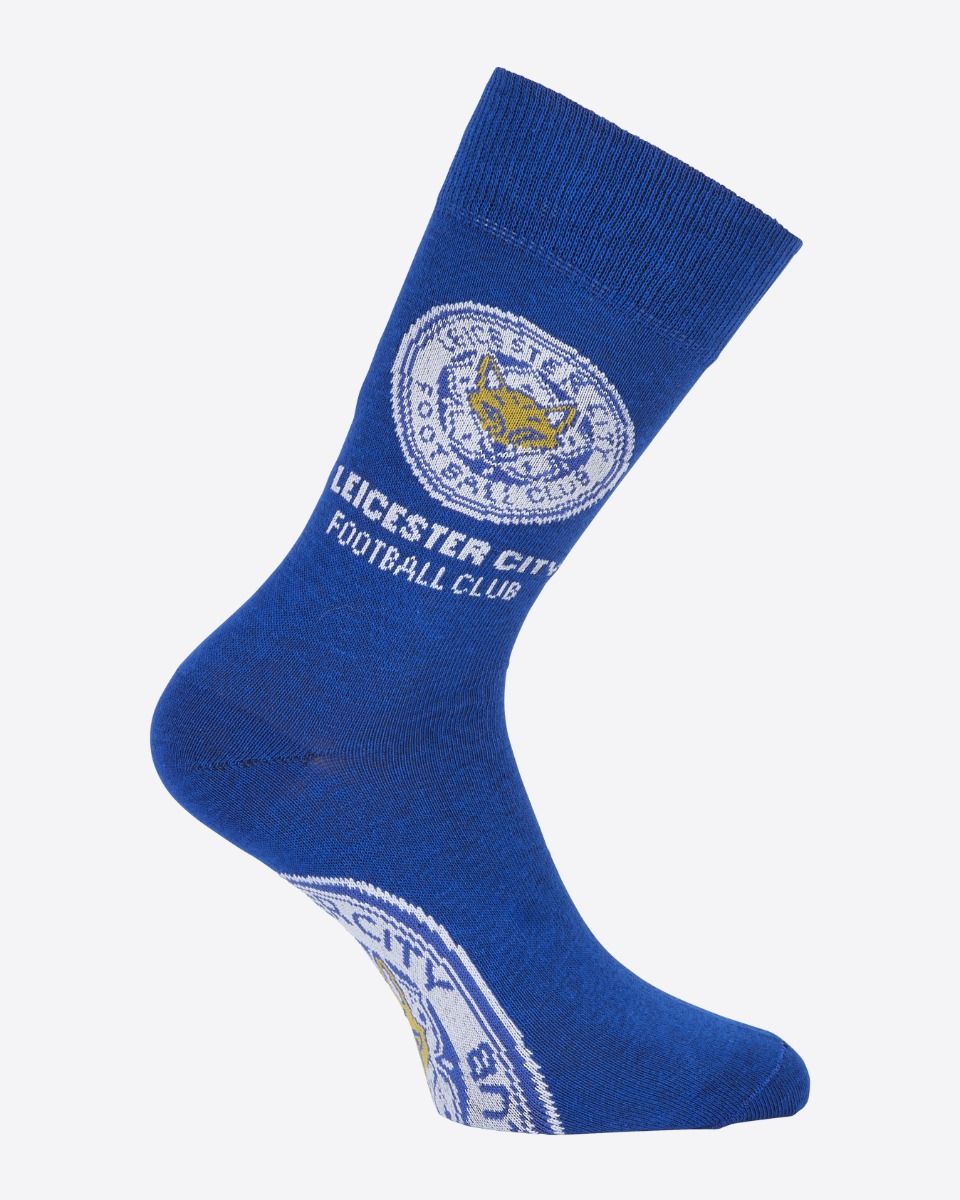 Leicester City Crest & Wordmark Socks - Blue