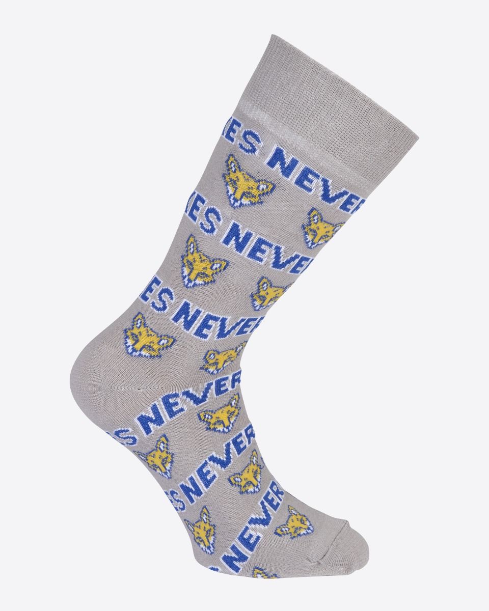 Leicester City Grey Foxes Never Quit Socks - Mens