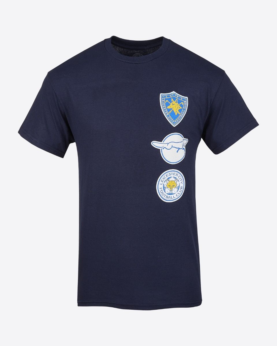 Leicester City TNF Trio Crest T-Shirt - Navy