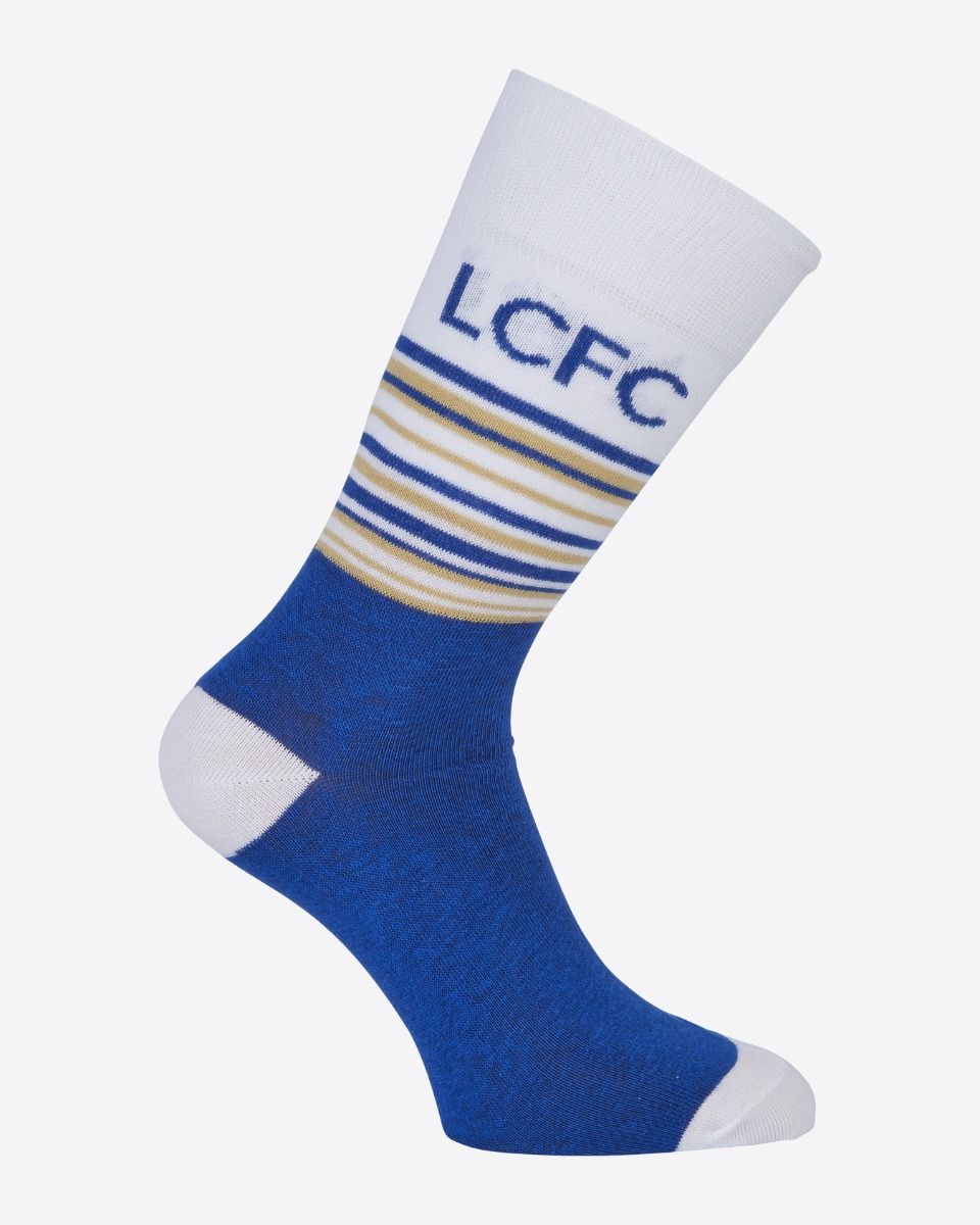 Leicester City Half Stripe Socks - White