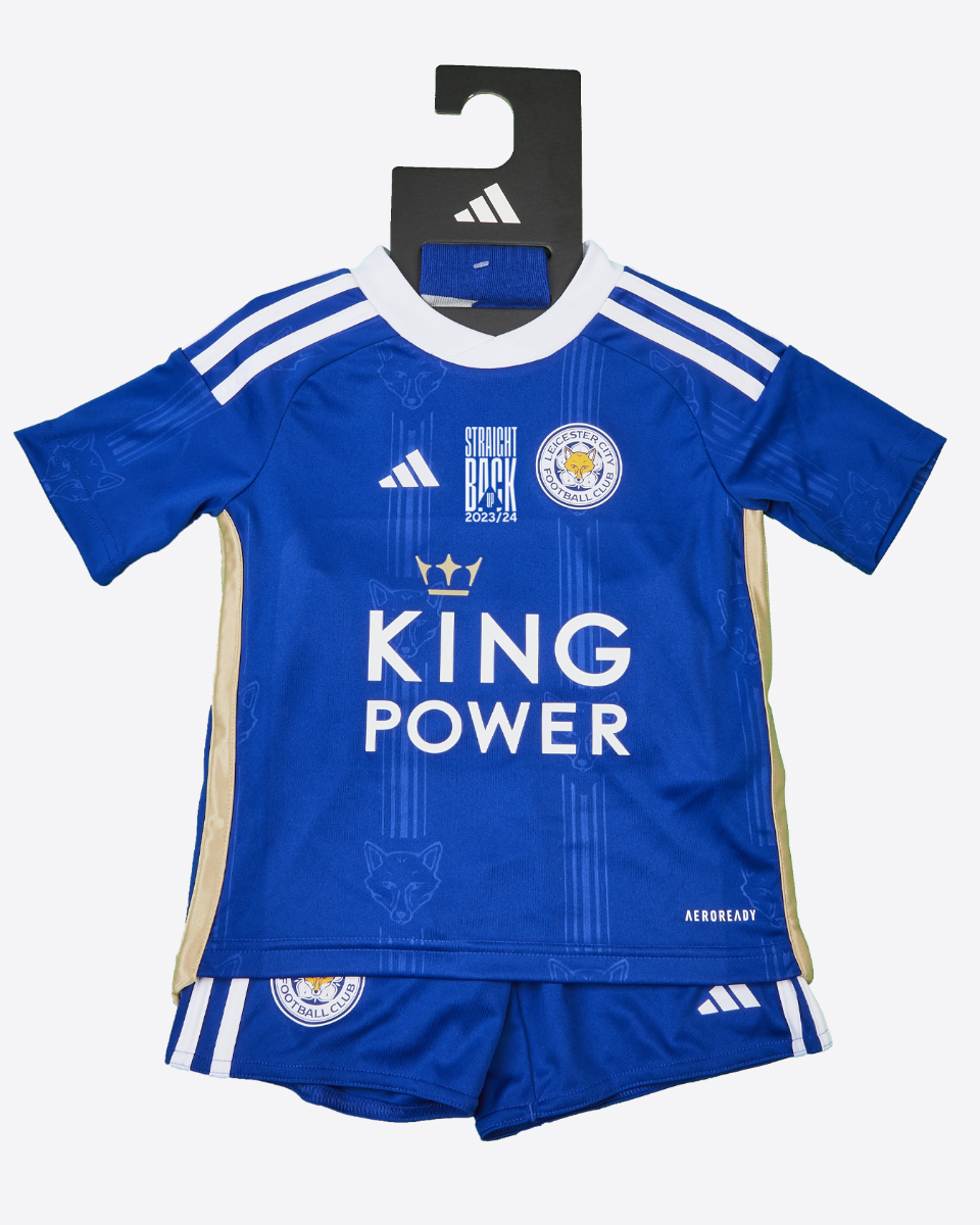 Leicester City Champions Edition Home Shirt 2023/24 - Mini Kit
