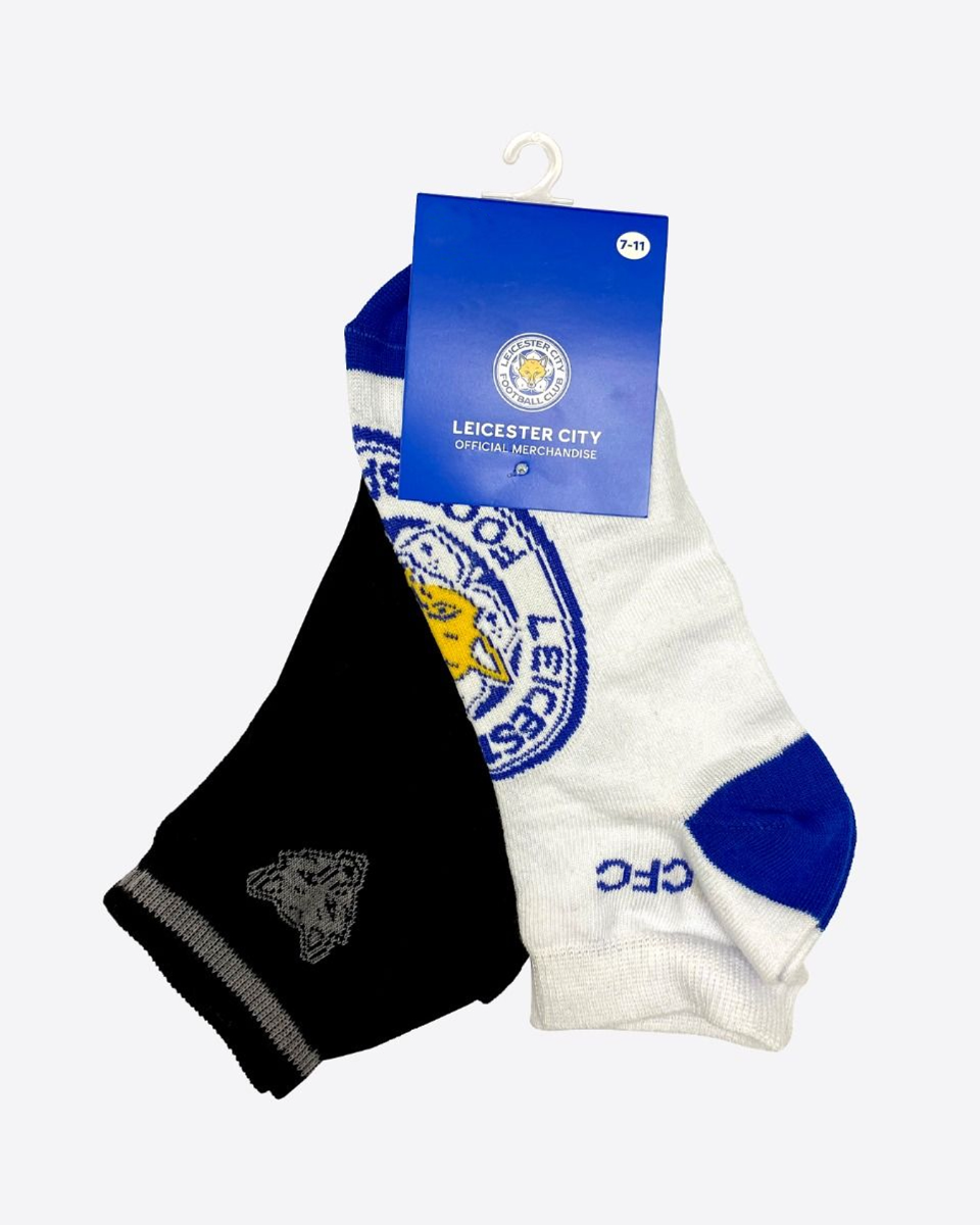 Leicester City 2PK Trainer Socks - Mens