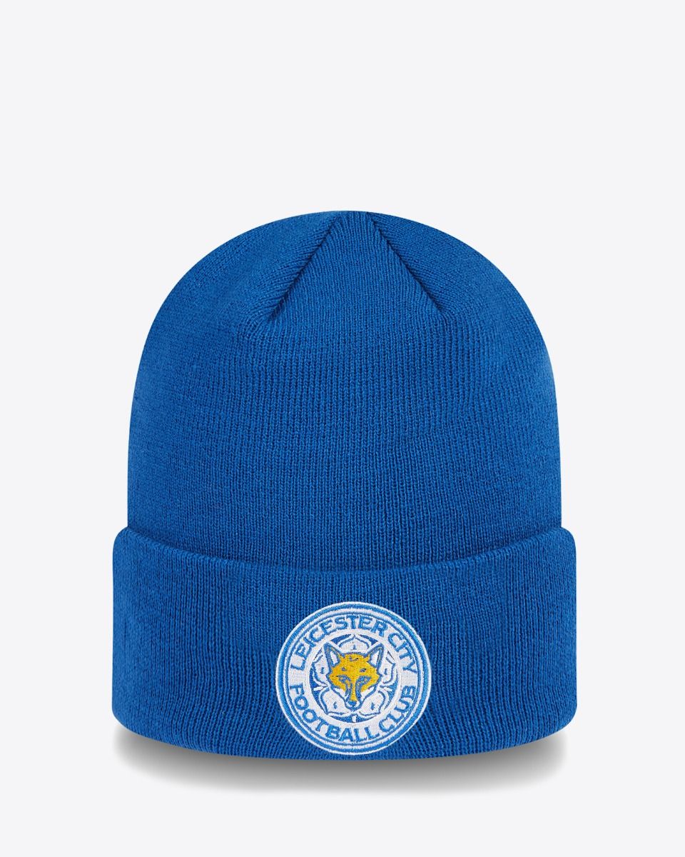 Leicester City New Era Youth Blue Cuff Knit Beanie Hat