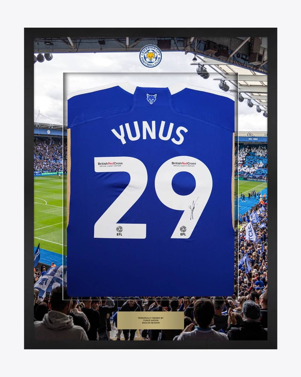 2023/24 Framed Signed Yunus Akgun Home Shirt
