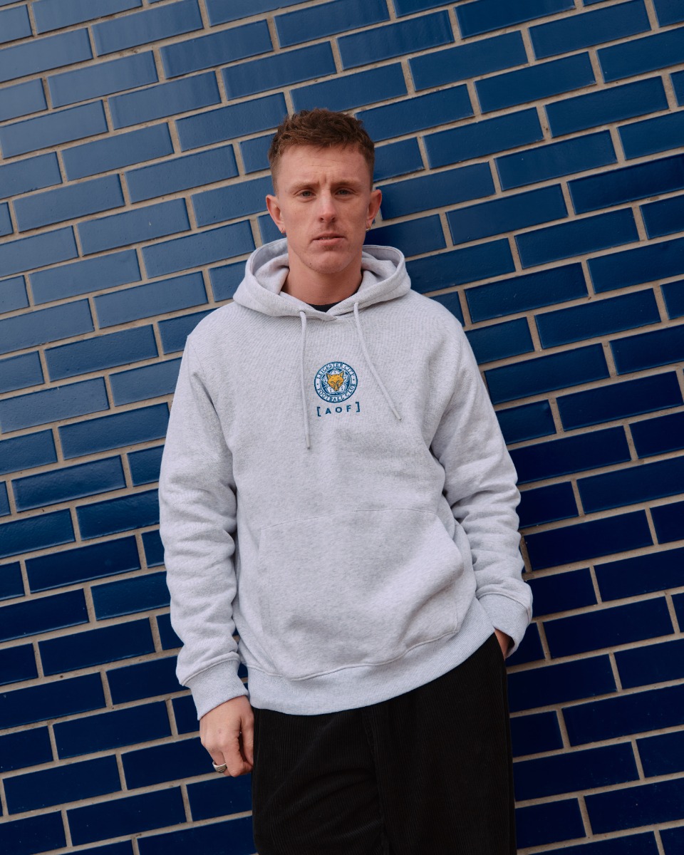 LCFC x AOF Grey Essential Hoody