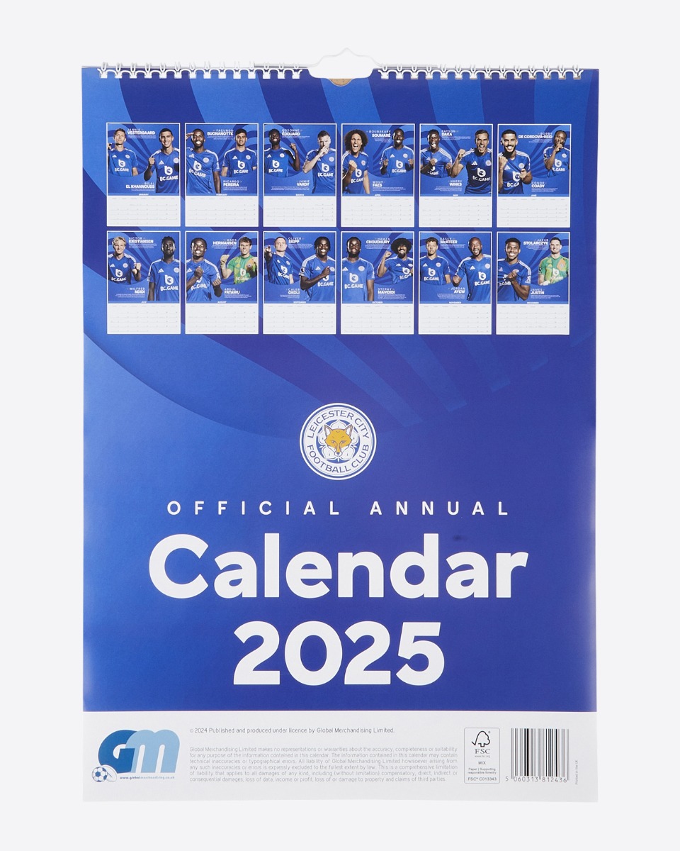 Leicester City Calendar 2025