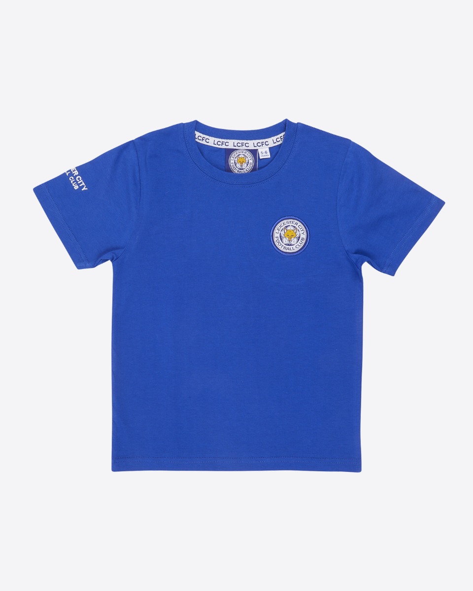 Leicester City Blue Essential Crest T-Shirt - Kids