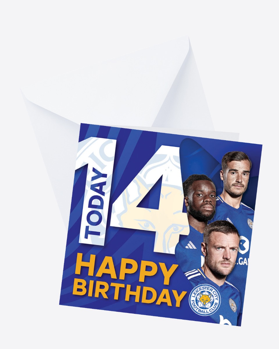 Leicester City Greetings Card - Players Age 14