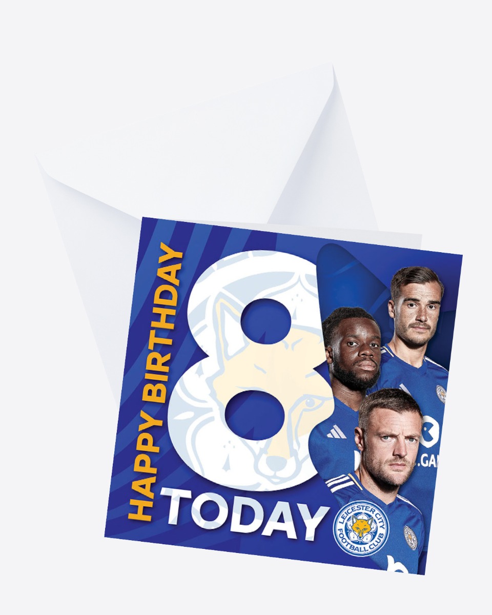Leicester City Greetings Card - Players Age 8