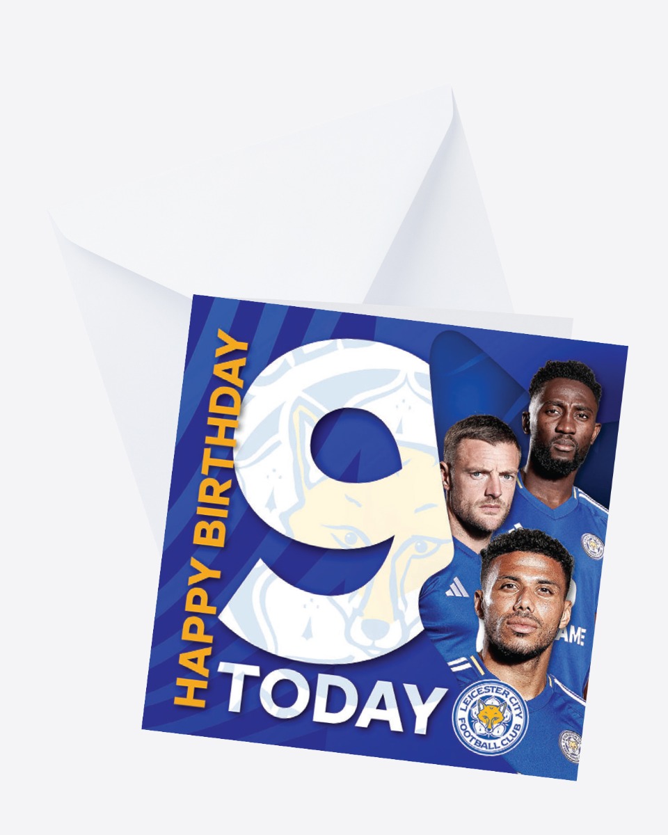 Leicester City Greetings Card - Players Age 9
