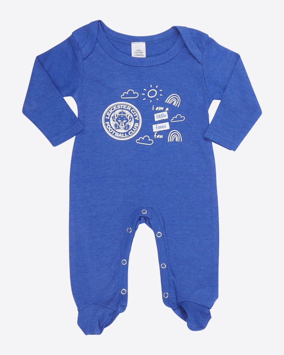 Leicester City Crest Baby Sleepsuit