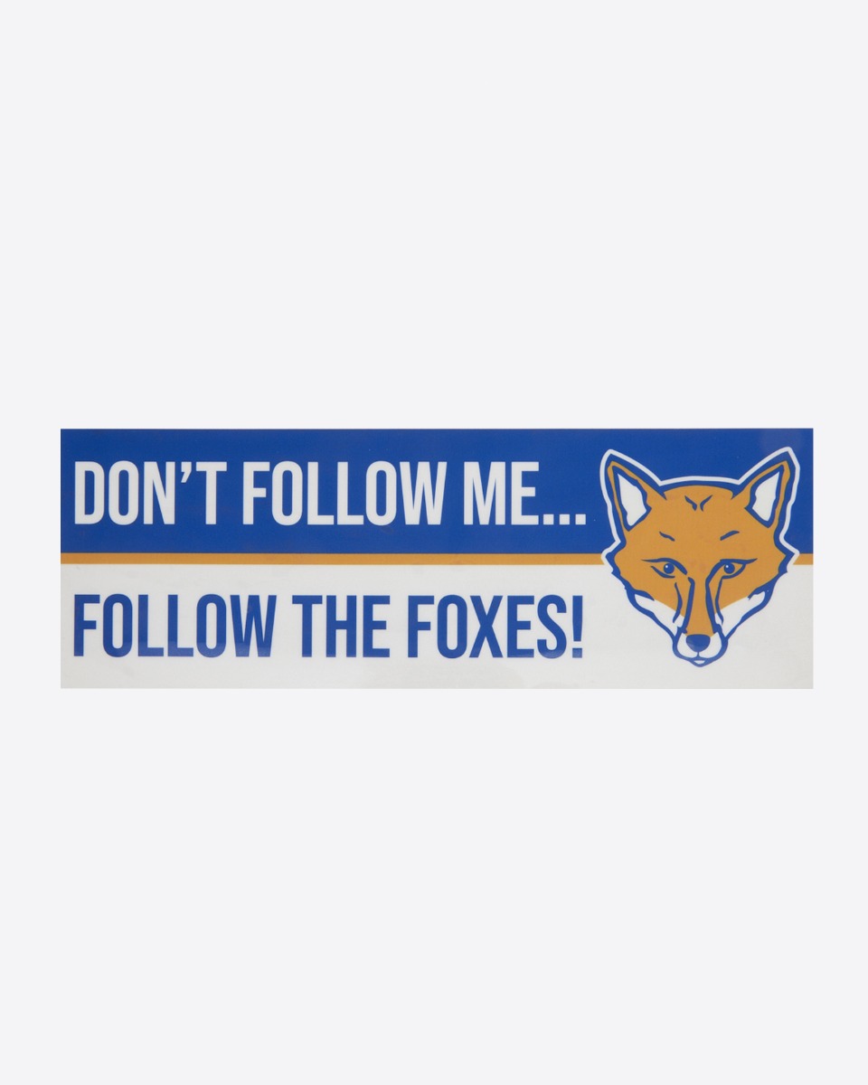 Leicester City Follow the Foxes Banner Car Sticker