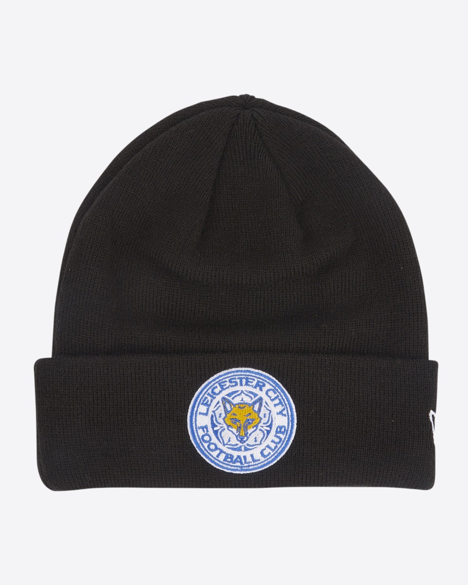 Leicester City New Era Black Cuff Knit Beanie Hat