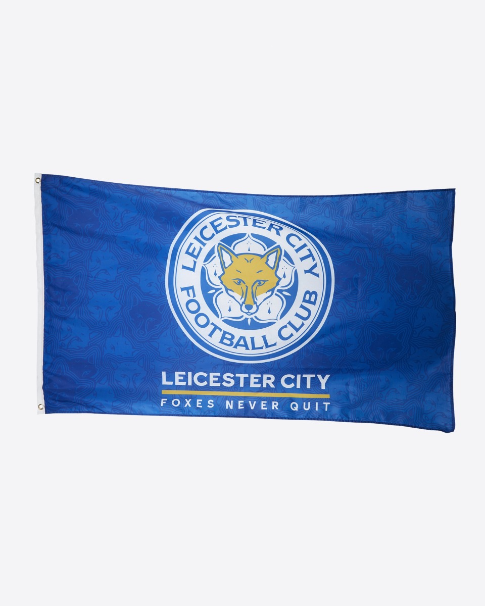 Leicester City Foxes Never Quit Crest Flag