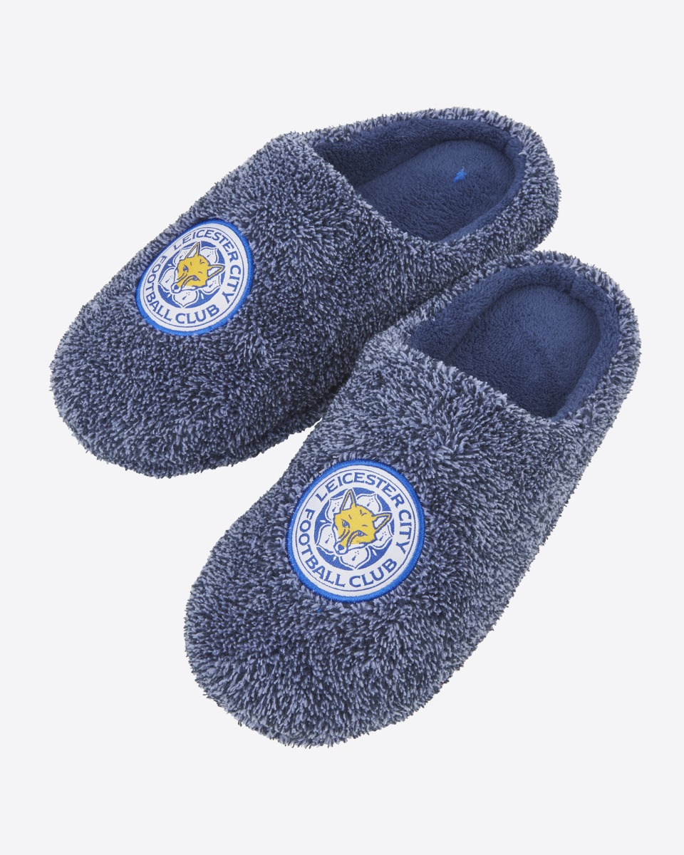 Leicester City Crest Fluffy Slippers