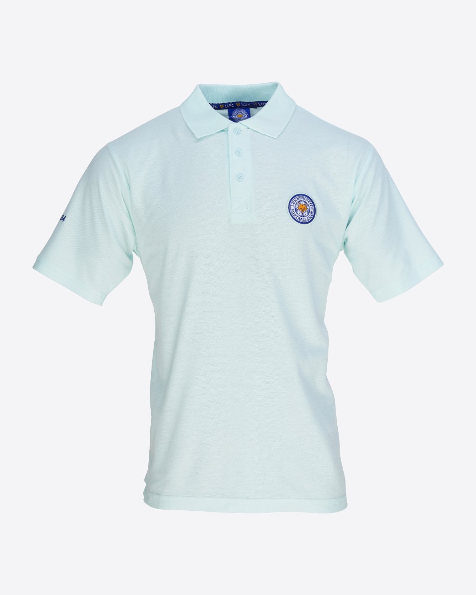 Leicester City Pastel Mint Essential Crest Polo - Mens
