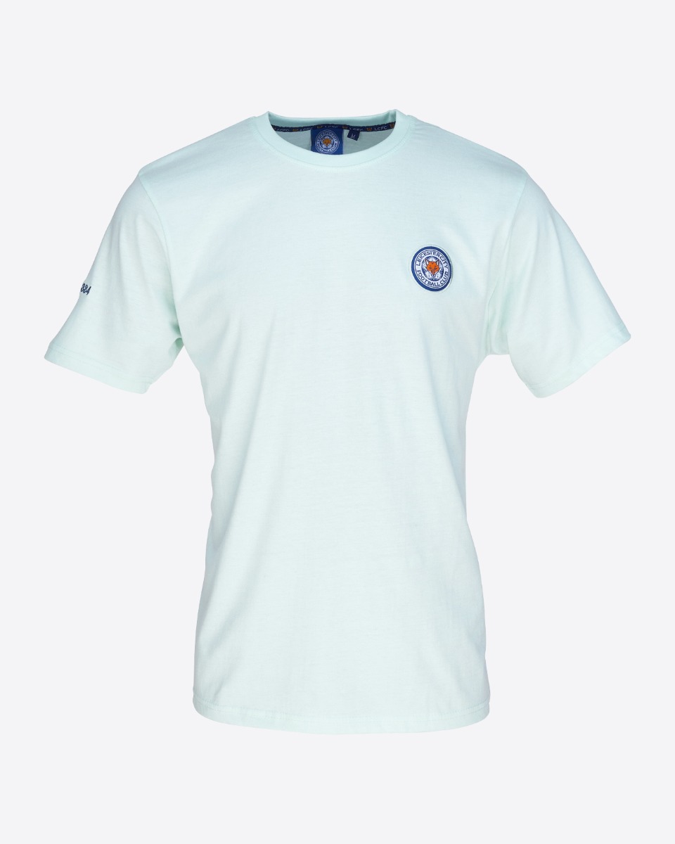 Leicester City Pastel Mint Essential Crest T-Shirt - Mens
