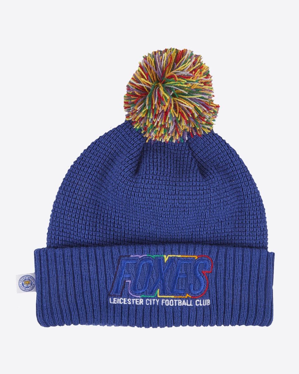 Leicester City New Era Foxes Pride Bobble Knit Beanie Hat