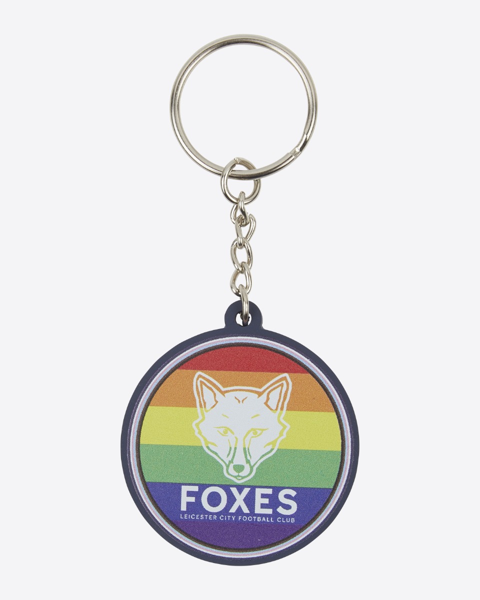 Leicester City Foxes Rainbow Keyring