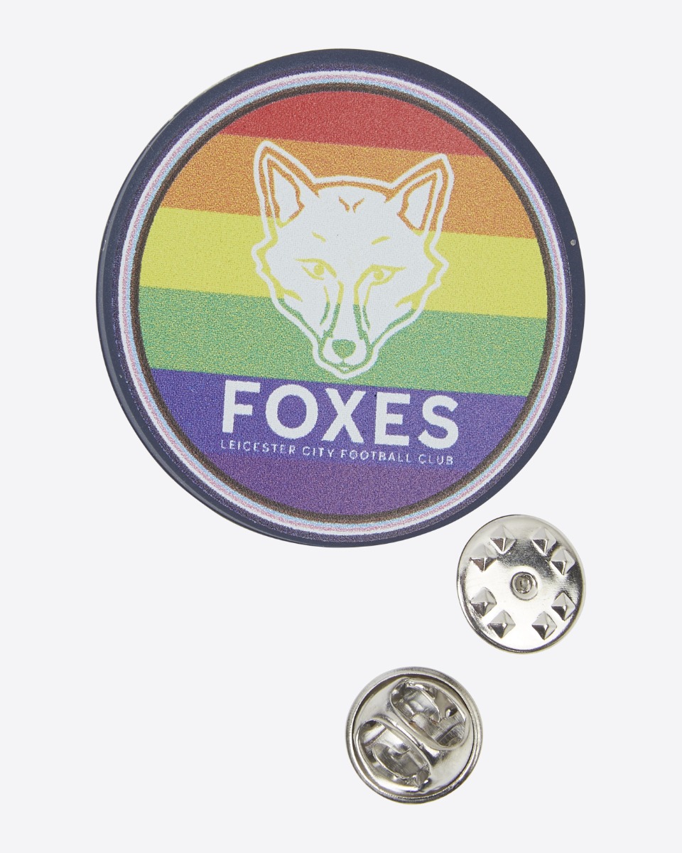 Leicester City Foxes Rainbow Pin Badge